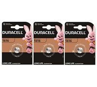 3X Duracell 1616 Lithium (3 Blister Packs of 1 Battery) 3 Batteries