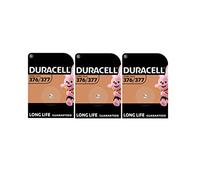 3X Duracell 376/377 SR626 SR626SW with Silver Oxide (3 Blister Packs of 1 Battery) 3 Batteries