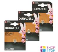 3x Duracell 395 399 SR927SW Silver Oxide 1.55V Watch Batteries