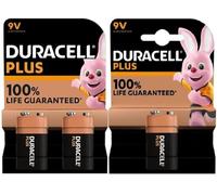 DURACELL Plus 9V Alkaline Batteries Pack of 10