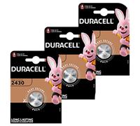 3x Duracell CR2430 3V Lithium Coin Cell Batteries DL2430 ECR2430