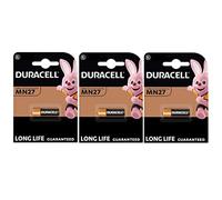 3X Duracell MN27 27A A27 8LR732 (3 Blister Packs of 1 Battery) 3 Batteries