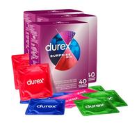 3x Durex Surprise Mix Mixed Condoms Pleasure Max Contact Comfort Defensor Arouse Me Stimulants Lubricated and with Silicone Base - 3 Packs of 40 Profilactics