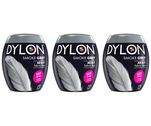 3x Dylon All-in-1 Washing Machine Fabric & Clothes Dye Pod - Smoke Grey