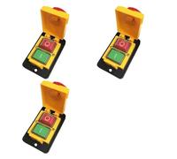 3X DZ05 7 Pins 400V IP55 Three-Phase Electromagnetic Emergency Stop Push Button Switch