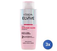 3x Elvive Shampoo 200 ml. Glycolic Gloss