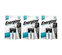 3X Energizer 9V Max Plus Alkaline Battery - Pack Of 1 (3 Batteries In Total)