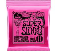 3x Ernie Ball Super Slinky Electric Guitar Strings 9-42 + 3 Guitar Picks