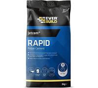 Everbuild - Jetcem Rapid Set Cement - Internal And External Use - Ideal For Repairing Cement - Easy Mix Formula - Fast-Setting - Grey - 3kg Bag