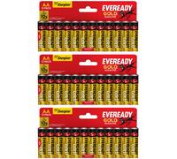 3X Eveready Gold Aa Alkaline Batteries, Pack Of 12 (36X Batteries In Total)