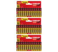 3X Eveready Gold Aaa Alkaline Batteries, Pack Of 12 (36X Batteries In Total)