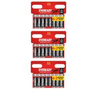 3X Eveready Super Heavy Duty Aa Zinc Batteries, Pack Of 8 (24X Batteries In Total)