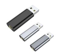 3X External Sound Card For Laptop Plug And Play,Jack Audio Adapter,Portable Travel USB Audio Interface,Driver Sound Card,USB Headset Adapter,External Headset Audio Adapter,Driver USB Audio For Game