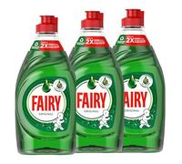 3x Fairy Original Washing Up Liquid 320ml - Dishwashing Liquid Green | Powerful Dishwashing Liquid, Tough on Grease Gentle on Hands