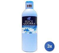 3X Felce Azzurra Muschio Bianco 650 Ml Shower Gel