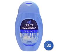 3X Felce Azzurra Shower Gel Original Unique Scent 250Ml