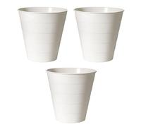 3x FNISS Waste Bin - White, 10L | Plastic Trash Can for Home & Office, Wastepaper Basket, Rubbish/Dust Bin + Free Shoe Bag (White)