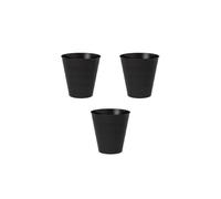 3x FNISS Waste Bin - White, 10L | Plastic Trash Can for Home & Office, Wastepaper Basket, Rubbish/Dust Bin + Free Shoe Bag (Black)