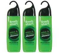 6x Fresh Start Shower Gel with Essential Oils 400ml - Mint & Cucumber