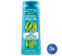 3x Fructis Shampoo 250 Ml. Anti-Dandruff Re-Oxygen
