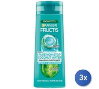 3x Fructis Shampoo 250 ml Pure Non-Stop Coconut