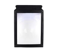 3x Full Page Magnifier Ideal for Senior Reading Small Prints Handheld Black Border Flat Magnifying Glass Telescope (Black, One Size)