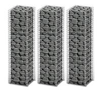 Vidaxl Gabion Set 3 Pcs Galvanised Wire 25 X 25 X 100 Cm