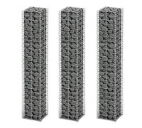 Vidaxl Gabion Set 3 Pcs Galvanised Wire 25 X 25 X 150 Cm