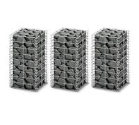 Vidaxl Gabion Set 3 Pcs Galvanised Wire 25 X 25 X 50 Cm