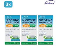 3x Galpharm Nicotine Replacement Gum 2mg Peppermint Flavour
