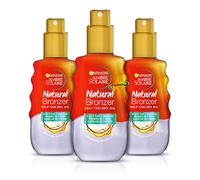 3x Garnier Ambre Solaire Natural Bronzer Self Tan Dry Oil 150ml