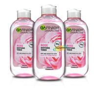3x Garnier Rose Water Soothing Toner 200ml for Dry & Sensitive Skin