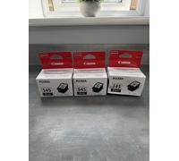 3x Genuine Canon Pixma 545 Black Ink Cartridges Brand New Boxed