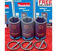 3x Genuine Makita scaffolding Impact Wrench Socket 52mm 1/2" Fits DTW300 DTW302
