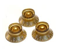 3x Gold guitar control knobs 0-10 scale tone or volume Speed Knob for Stratocaster Telecaster Gibson Ibanez Etc..