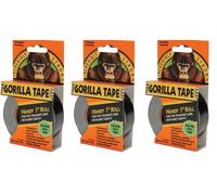 2xBlack Gorrila Glue Duck Duct Gaffa Gaffer Tape 25mmX9m Waterproof Cloth Strong