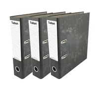 3X Grey Colour A4 Lever Arch File Document Organiser Folder 80mm Display Divider Metal Ring Finger Pull Stationery Office Document Storage File Office School
