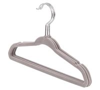 3x Grey Velvet Children's Hangers - Space-Saving Slim Thin Kids Clothes Clothing Trouser Suit Shirt Wardrobe Storage Hanger Hooks - By Ashley
