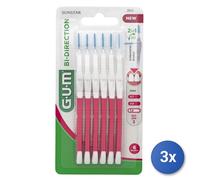 3x Gum Interdental Brushes 6 Pieces Bi-Direction 1.2 mm