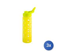 3X H&H Borosilicate And Silicone Bottles Yellow, 0.55Cl, Tap