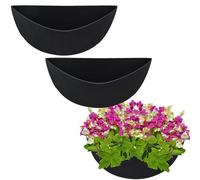 3X Half Round Planter Liners, Felt Hanging Basket Liners 14 Inch, Fabric Window Box Liner, For Plants Flowers Indoor Outdoor Vegetable Growth