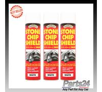 3x Hammerite Stone Chip Shield White 600ml Moisture Rust Protection Spray Paint