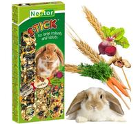3x Hamster Rabbits Three Sticks Food CAROB BEANS + PEANUTS + CARROTS and BEETROOTS Flavor Seed Treats 175g Guinea Pig Rat Mouse Gerbil Rodents Small Animal Pet Vegetable Fruit 3 in 1 Foods Degu Snacks