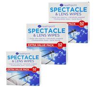 3X Healthpoint Spectacle Wipes 156 Pack Individually Wrapped Lens Cleaning Wipes for Glasses Screens Cameras & Phones Streak Free Anti Smudge Disposable Optical Cleaning Wipes