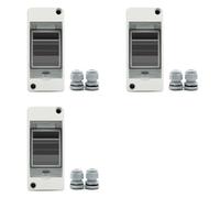 3X HT-2 IP65 Waterproof Distribution Breaker Box Panel Installation 2 Way PC Outdoor Electrical MCB Solar Junction Box