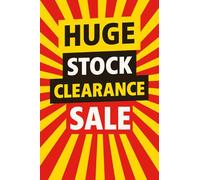3x Huge Stock C Sale | High Visibility Promotional Poster | Durable, Easy to Hang - For Shops, Boutiques, Pop-Ups (59.4 x 84.1cm)