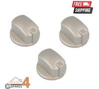2X Indesit DIM51K.AIXGB Control Knob Inox Silver Oven