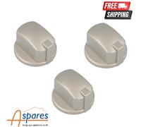 3x INDESIT OVEN COOKER KNOB GAS SWITCH SILVER INOX