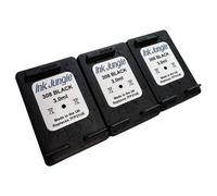 3X Ink Jungle 308 Black Refilled Ink Cartridges