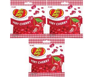 3x Jelly Belly Very Cherry Flavour Jelly Beans 70g Bag American Candy